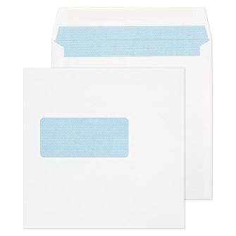 Square Wallet Gummed Window White 165x165 100gsm Envelopes