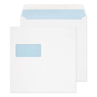 Square Wallet Gummed Window White 240x240 100gsm Envelopes