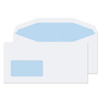Mailer Gummed CBC Window White DL 110x220 90gsm Envelopes