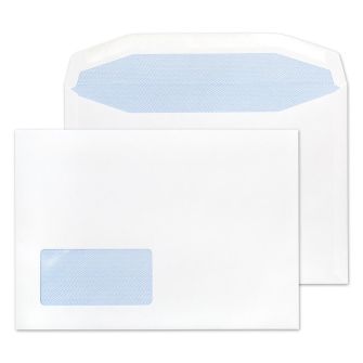 Mailer Gummed Low Window White C5 162x235 90gsm Envelopes