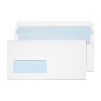 Wallet Self Seal Window White DL 110x220 90gsm Envelopes