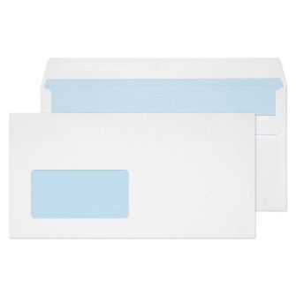 Wallet Self Seal Window White DL+ 114x229 90gsm Envelopes