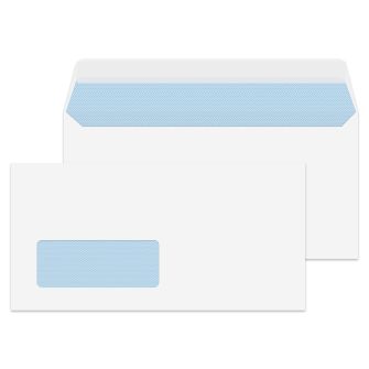 Wallet Peel and Seal Window White DL 110x220 100gsm Envelopes