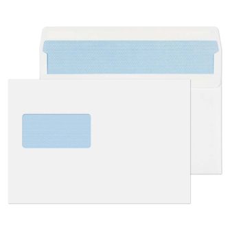 Wallet Self Seal High Window White C5+ 162x238 90gsm Envelopes