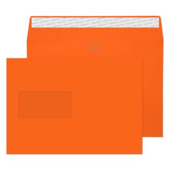 Wallet Peel and Seal Window Pumpkin Orange C5 162x229 120gsm Envelopes