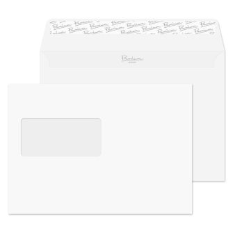 Wallet Peel and Seal Window Ice White Wove C5 162x229 120gsm Envelopes
