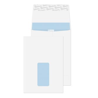 Gusset Pocket Peel and Seal Window Ultra White Wove C5 229x162x25 120gsm Envelopes