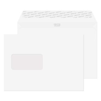 Wallet Peel and Seal Window Chalk White C5 162x229 120gsm Envelopes