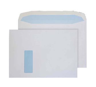 Mailer Gummed Window White C4 229x324 100gsm Envelopes