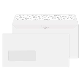 Wallet Peel and Seal Window Brilliant White Wove DL 110x220 120gsm Envelopes