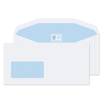 Mailer Gummed Window White DL+ 114x235 90gsm Envelopes