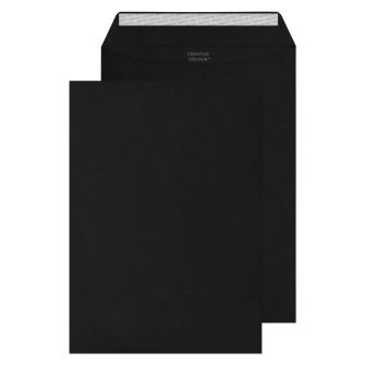 Pocket Peel and Seal Jet Black C4 324x229 120gsm Envelopes