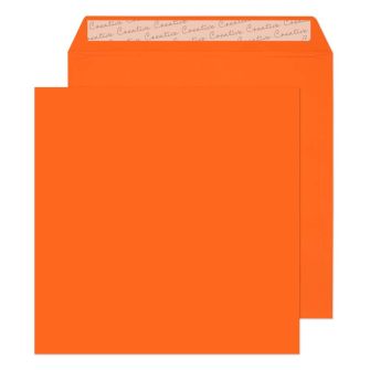 Square Wallet Peel and Seal Pumpkin Orange 220x220 120gsm Envelopes