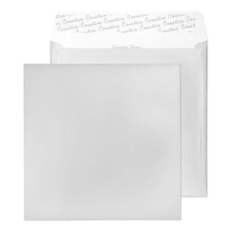 Square Wallet Peel and Seal Metallic Silver 220x220 130gsm Envelopes