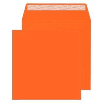 Square Wallet Peel and Seal Pumpkin Orange 160x160 120gsm Envelopes