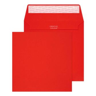 Square Wallet Peel and Seal Pillar Box Red 160x160 120gsm Envelopes
