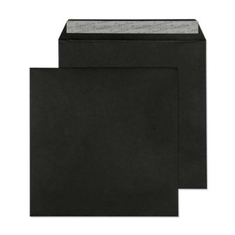 Square Wallet Peel and Seal Jet Black 160x160 120gsm Envelopes