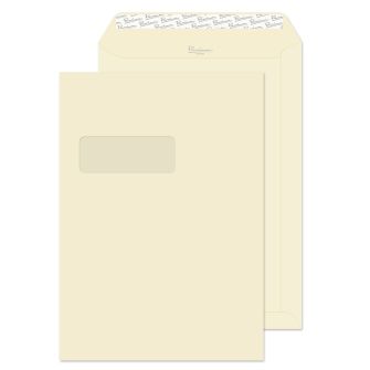 Pocket Peel and Seal Window Cream Wove C4 324x229 120gsm Envelopes