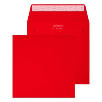 Wallet Peel and Seal Pillar Box Red 155x155 120gsm Envelopes