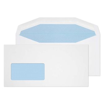 Mailer Gummed Low Window White DL+ 114x229 110gsm Envelopes