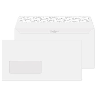Wallet Peel and Seal Window Diamond White Laid DL 110x220 120gsm Envelopes