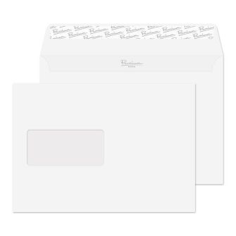 Wallet Peel and Seal Window Diamond White Laid C5 162x229 120gsm Envelopes