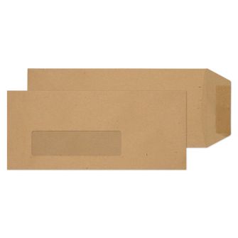 Pocket Gummed Window Manilla 229x102 80gsm Envelopes