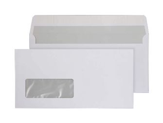 Wallet Peel and Seal Window Bright White DL 110x220 120gsm Envelopes