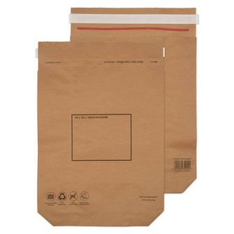 Kraft Mailing Bag Peel and Seal Natural Brown 420x340x80 110gsm