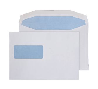 Mailer Gummed High Window White C5+ 162x238 90gsm Envelopes