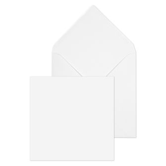 Square Banker Invitation Gummed White 130x130 100gsm Envelopes