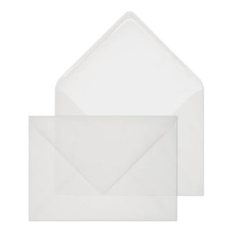 Invitation Gummed Translucent White 90GM Pk25 C5 162x229 Envelopes