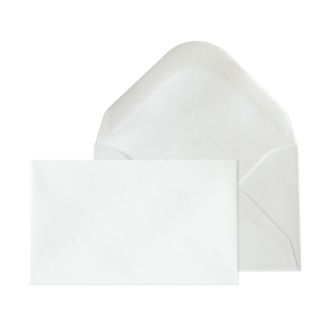 Mini Banker Invitation Gummed White 54x92mm 80gsm Envelopes