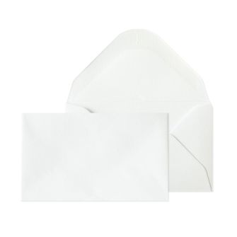 Mini Banker Invitation Gummed White 54x92mm 120gsm Envelopes