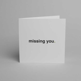 Sage, Missing You Cards & Envelopes, Square, Pack of 10
