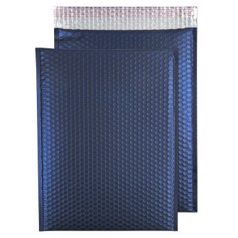 Metallic Bubble Padded Pocket Peel and Seal Oxford Blue BX50 450x324