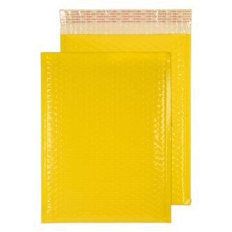 Neon Gloss Padded Pocket Peel and Seal Yellow BX100 340x240