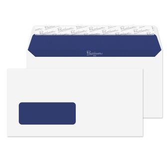 Wallet Peel and Seal Window Super White Wove DL 110x220 120gsm Envelopes