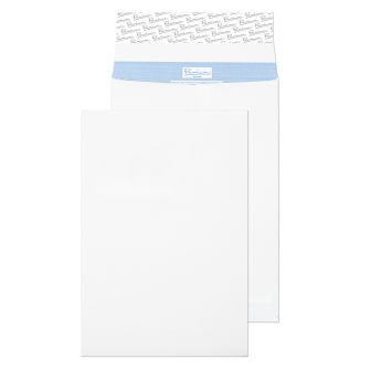 Tear Resistant Gusset Pocket Peel and Seal White C4 324x229x25 125gsm Envelopes