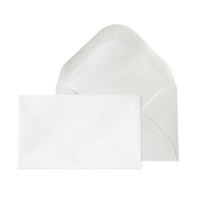 Mini Banker Invitation Gummed White 54x92mm 80gsm Envelopes