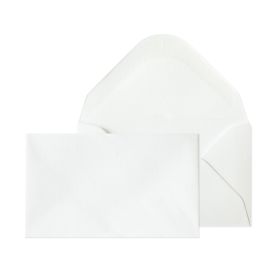 Mini Banker Invitation Gummed White 54x92mm 120gsm Envelopes