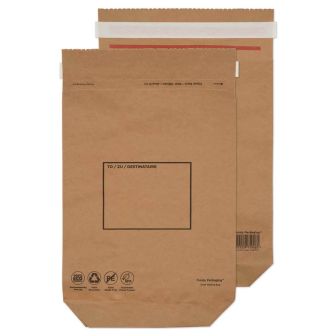 Kraft Mailing Bag Peel and Seal Natural Brown 370x300x80 110gsm