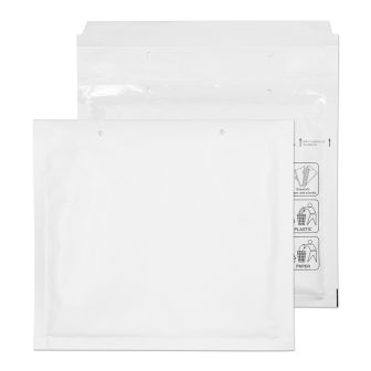 Padded Bubble Pocket Peel and Seal White 165x180