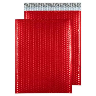 Padded Bubble Pocket Peel and Seal Festive Red C3 450x324