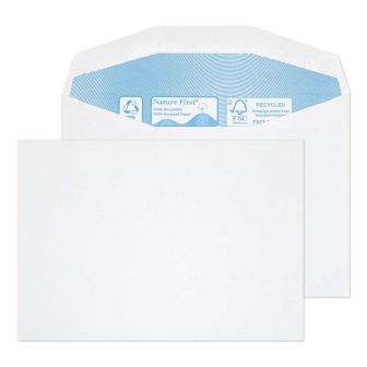 Nature First Mailer Gummed White C6 114x162 90gsm Envelopes