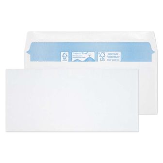 Nature First Wallet Gummed White BRE 102x216 80gsm Envelopes