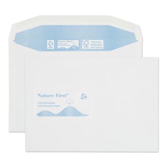 Nature First Mailer Gummed Window White C5 162x229 90gsm Envelopes