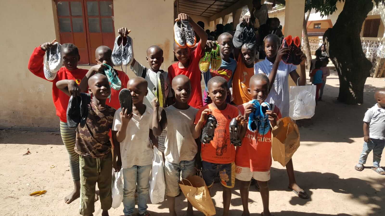Distributing 622 Pairs of Shoes in The Gambia