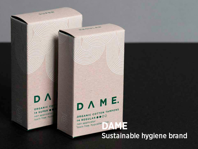 Dame Sustainable Tampon Packaging